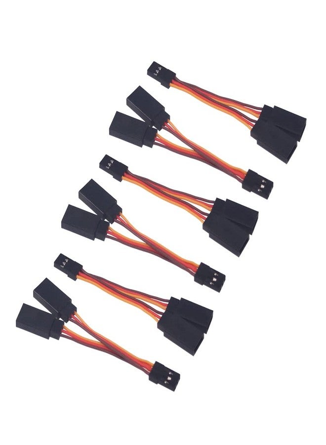 OliRC 6pcs Servo Y Cable 1 to 2 Y Leads Male to Female Extension Lead Wire for RC Airplane Model(C171-6) - Image 1